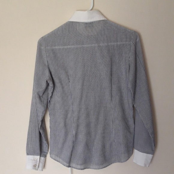 Blue and White Striped Button-up - Picture 2 of 3